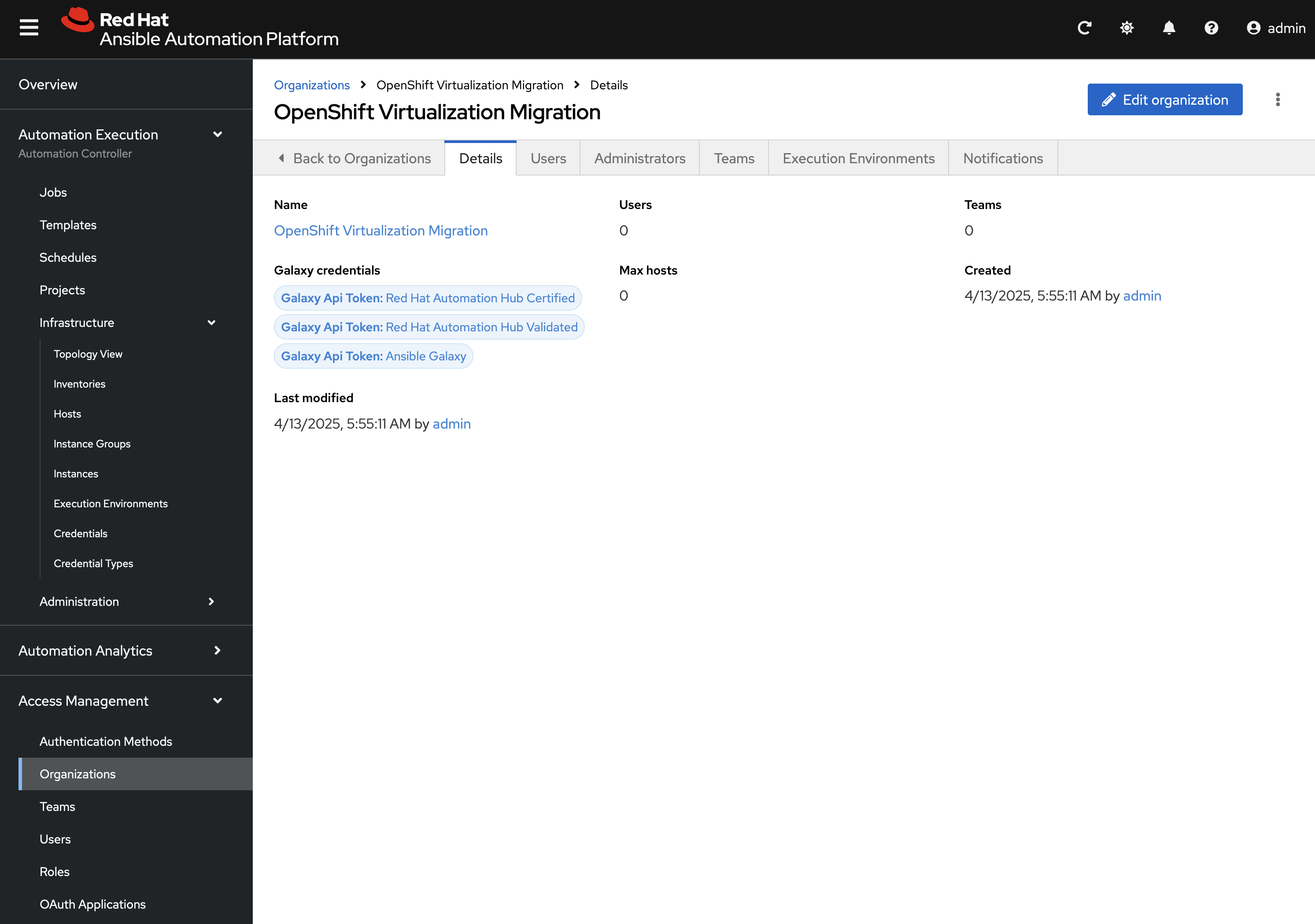 OpenShift Virtualization Migration Organization